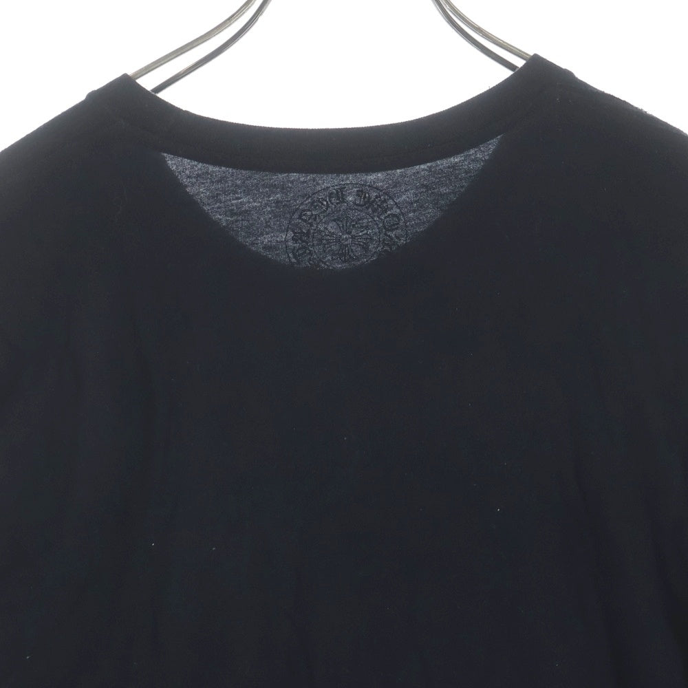 CHROME HEARTS(クロムハーツ) Neck Logo L/S T-Shirt ネックロゴクルーネック長袖Tシャツカットソー ロンT ブラック/ブラウン
