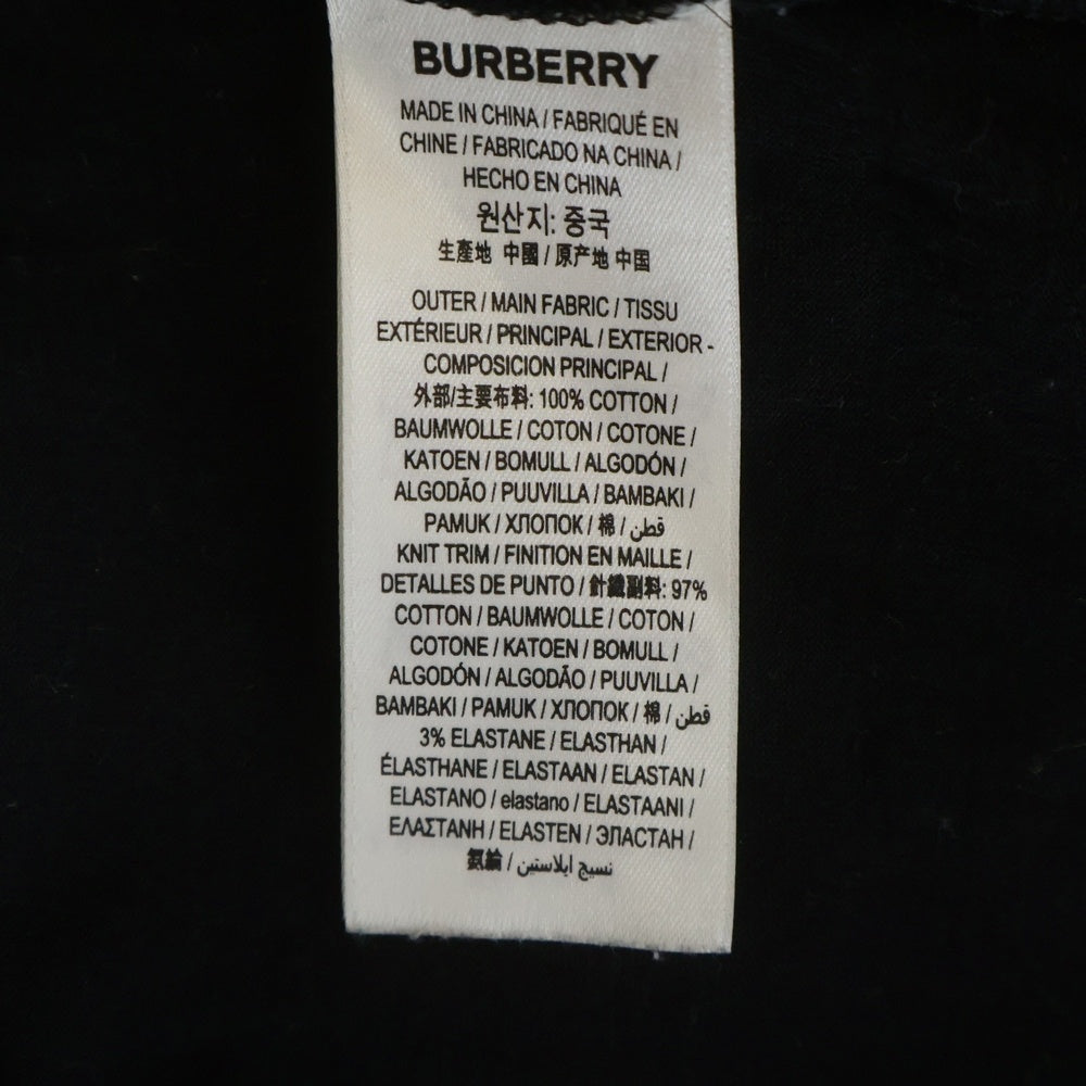 BURBERRY(バーバリー) 22SS ブラック ホースフェリー ロゴ プリント クルーネックTシャツカットソー ブラック 8040694