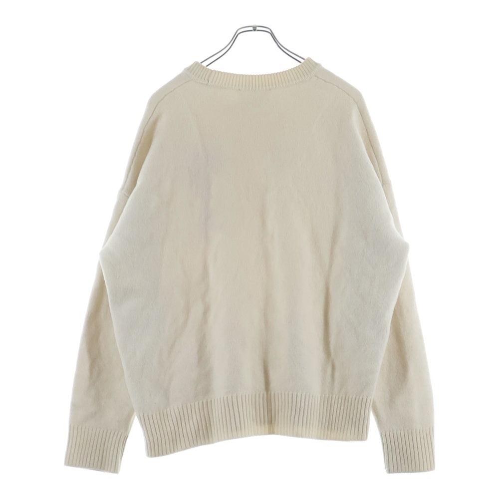 AMI Alexandre Mattiussi(アミアレクサンドルマテュッシ) 18AW フロントハートロゴ タートルネック ハイネックニットセーター アイボリー UKS002