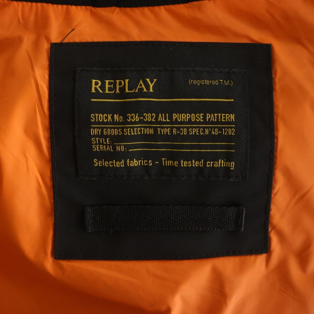 REPLAY(リプレイ) BIKER スウィングトップブルゾン ジップアップジャケット ブラック M8384 .000.84882