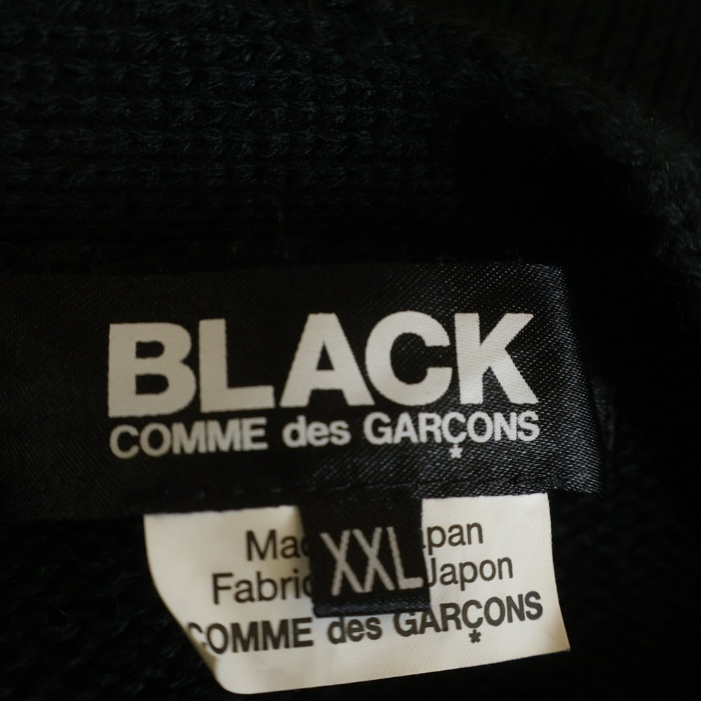 BLACK COMME des GARCONS(ブラックコムデギャルソン) Black Panelled Reversible Cardigan 1I-N001 ブラックパネルド リバーシブル ニットカーディガン ブラック
