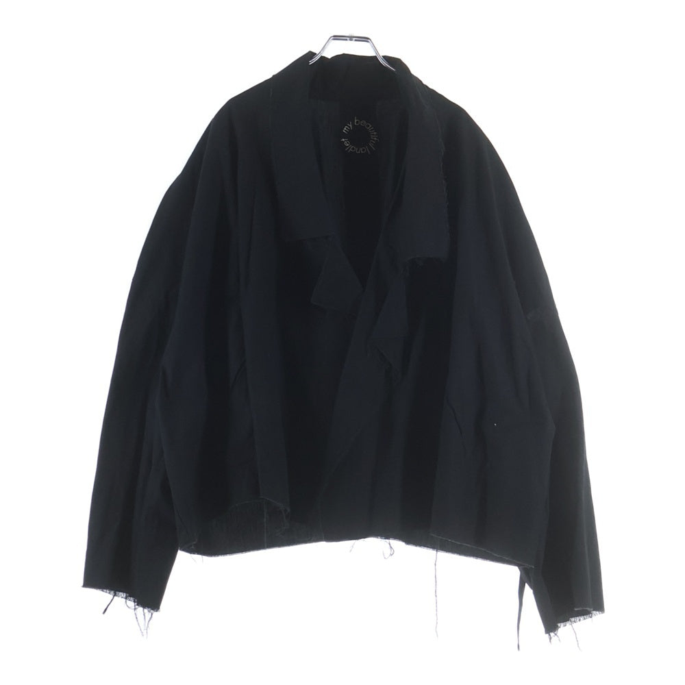 my beautiful land let(マイビューティフルランドレット) 18SS TUMBLER COTTON WIDE JACKET WM05-BZ181052 タンブラー コットン ワイドジャケット ブラック