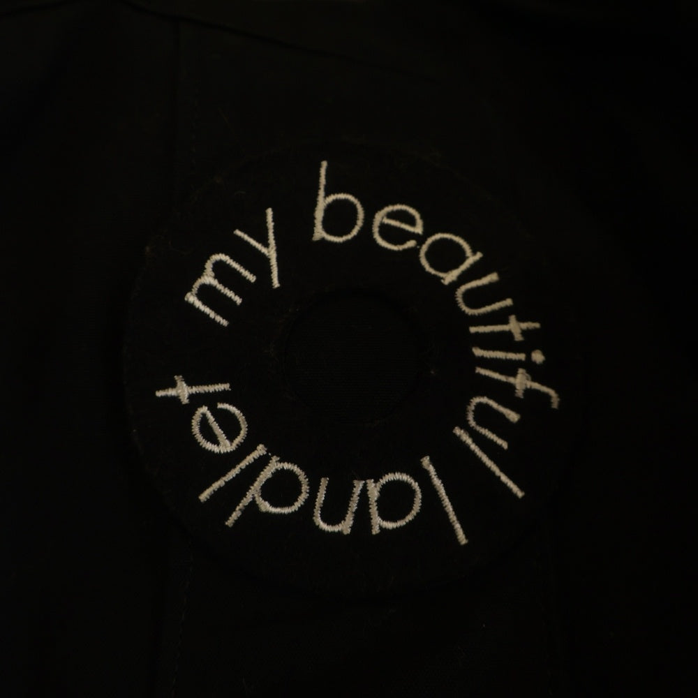 my beautiful land let(マイビューティフルランドレット) 18SS TUMBLER COTTON WIDE JACKET WM05-BZ181052 タンブラー コットン ワイドジャケット ブラック