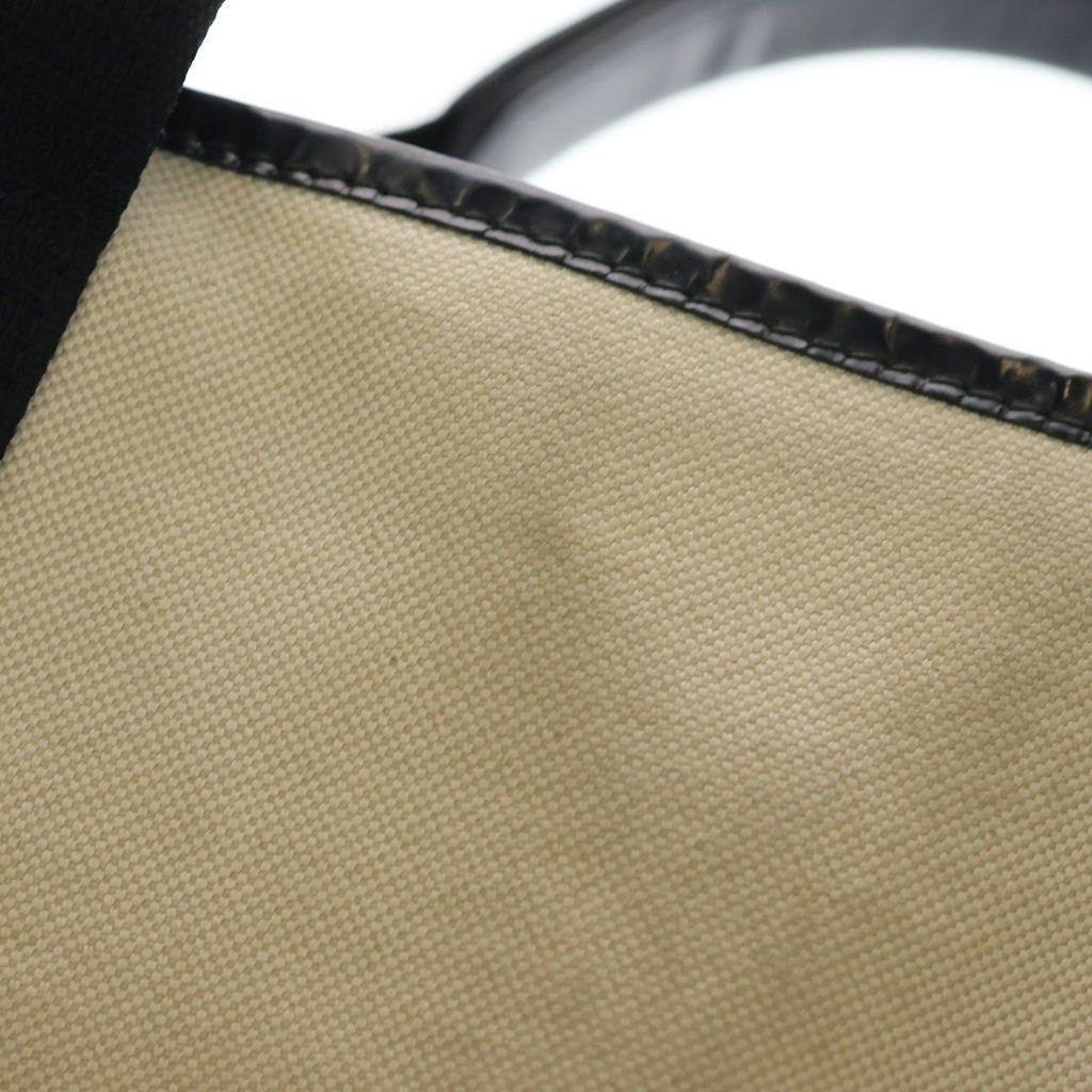 BALENCIAGA(バレンシアガ) ネイビーカバス スモールキャンバストートバッグ ブラック/ベージュ 390346 9260 S 002123