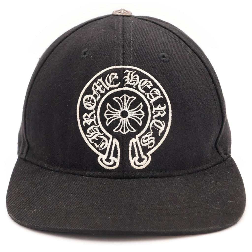 CHROME HEARTS(クロムハーツ) CH HATホースシュー刺繍 クロスボールベースボールキャップ ブラック