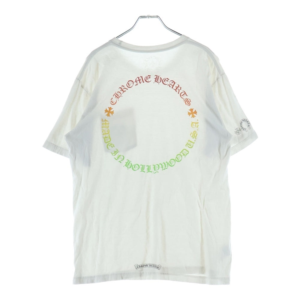 CHROME HEARTS(クロムハーツ) BACK GRAD CIRCLE LOGO TEE バック グラデーション サークルロゴ クルーネック半袖Tシャツ カットソー ホワイト