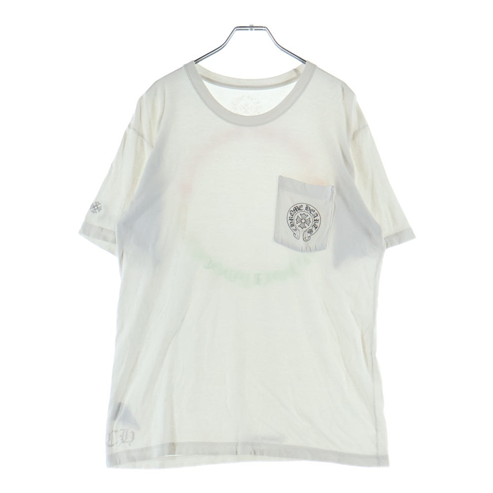 CHROME HEARTS(クロムハーツ) BACK GRAD CIRCLE LOGO TEE バック グラデーション サークルロゴ クルーネック半袖Tシャツ カットソー ホワイト