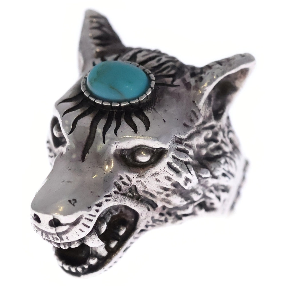 GUCCI(グッチ) Anger Forest Ring アンガー フォレスト ウルフヘッド ターコイズ シルバーリング シルバー 511877