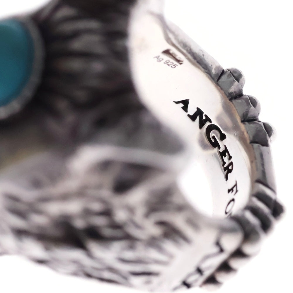 GUCCI(グッチ) Anger Forest Ring アンガー フォレスト ウルフヘッド ターコイズ シルバーリング シルバー 511877