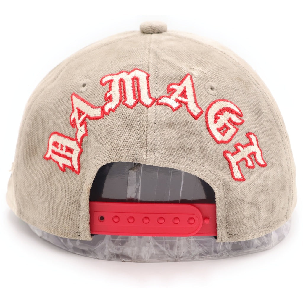 READY MADE(レディメイド) 24AW CAP/WHITE ヴィンテージ加工 ベースボールキャップ 帽子 カーキ RECL-CO-WH-00-00-293