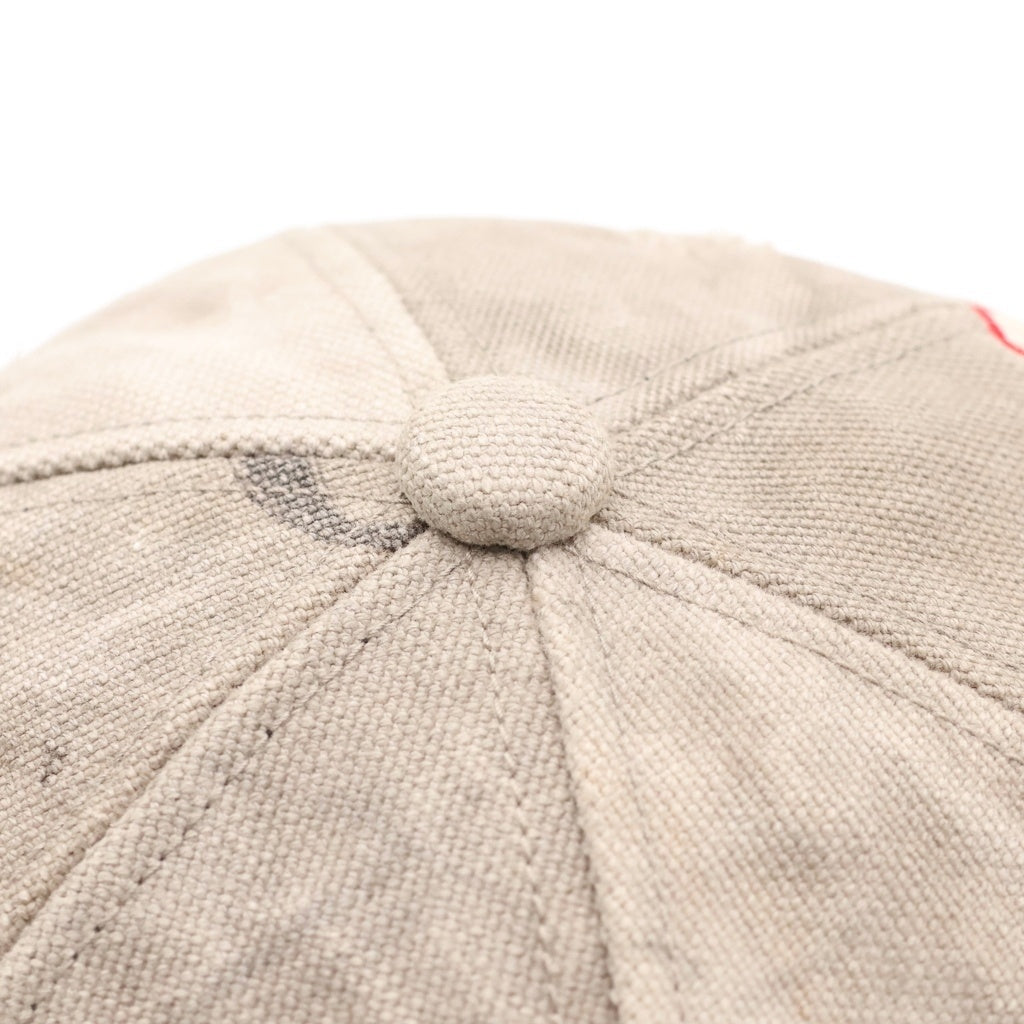 READY MADE(レディメイド) 24AW CAP/WHITE ヴィンテージ加工 ベースボールキャップ 帽子 カーキ RECL-CO-WH-00-00-293