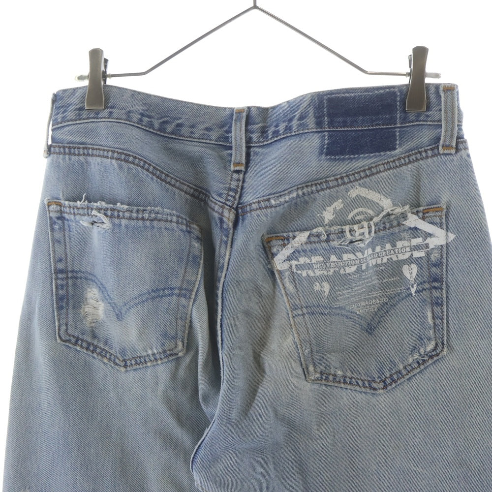 READY MADE(レディメイド) 22SS VINTAGE 501 RE JEANS ダメージ加工 リメイクデニムパンツ ジーンズ ブルー RE-CO-BL-00-00-191