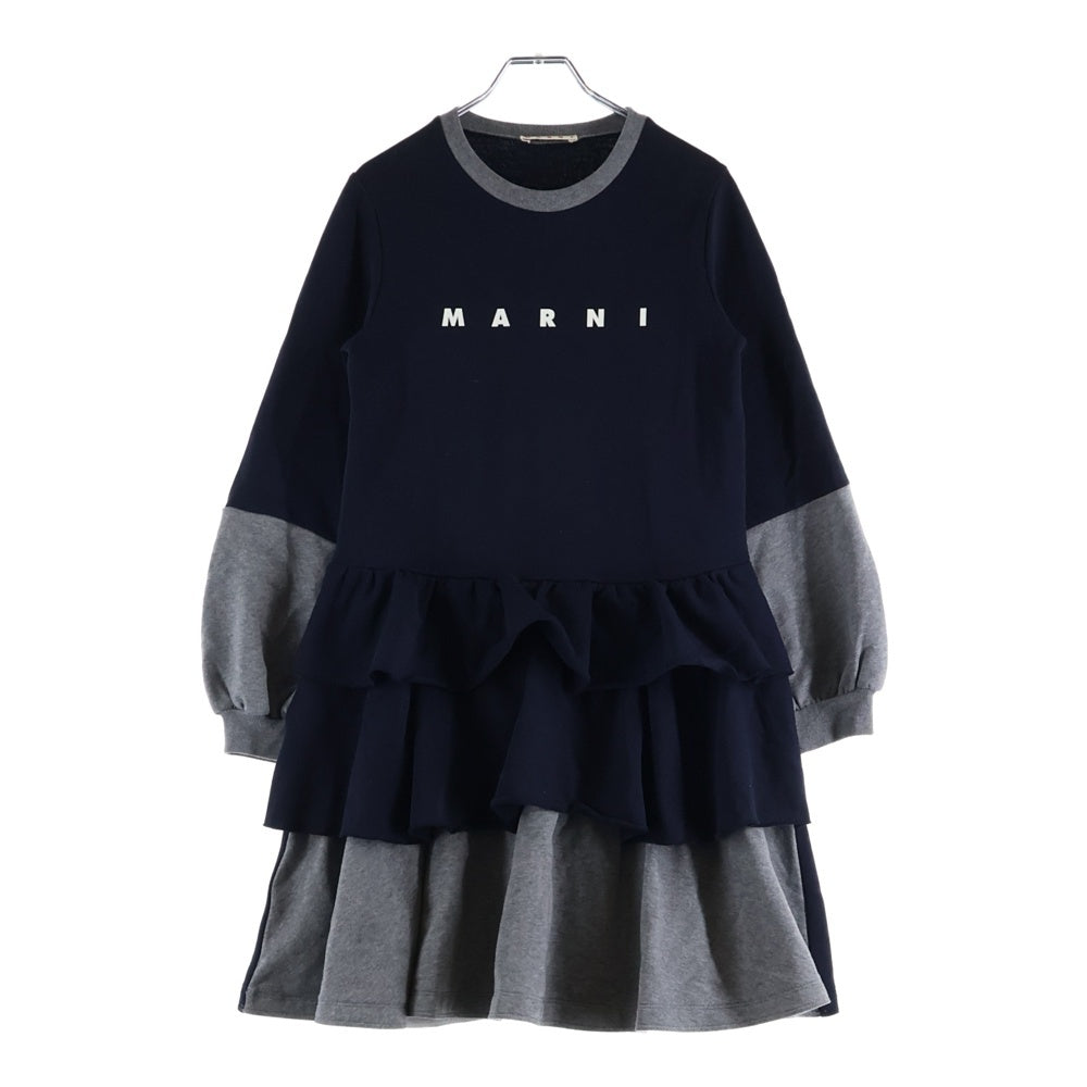 MARNI(マルニ) ブランドロゴプリント 切替スウェットワンピース キッズ M00505-M00ND 0M803 レディース