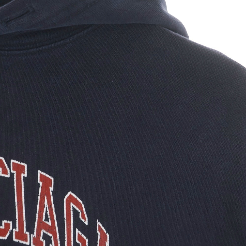 BALENCIAGA(バレンシアガ) 22SS College Wide Fit Hoodie フロントロゴスウェットフーディー ネイビー TLV90