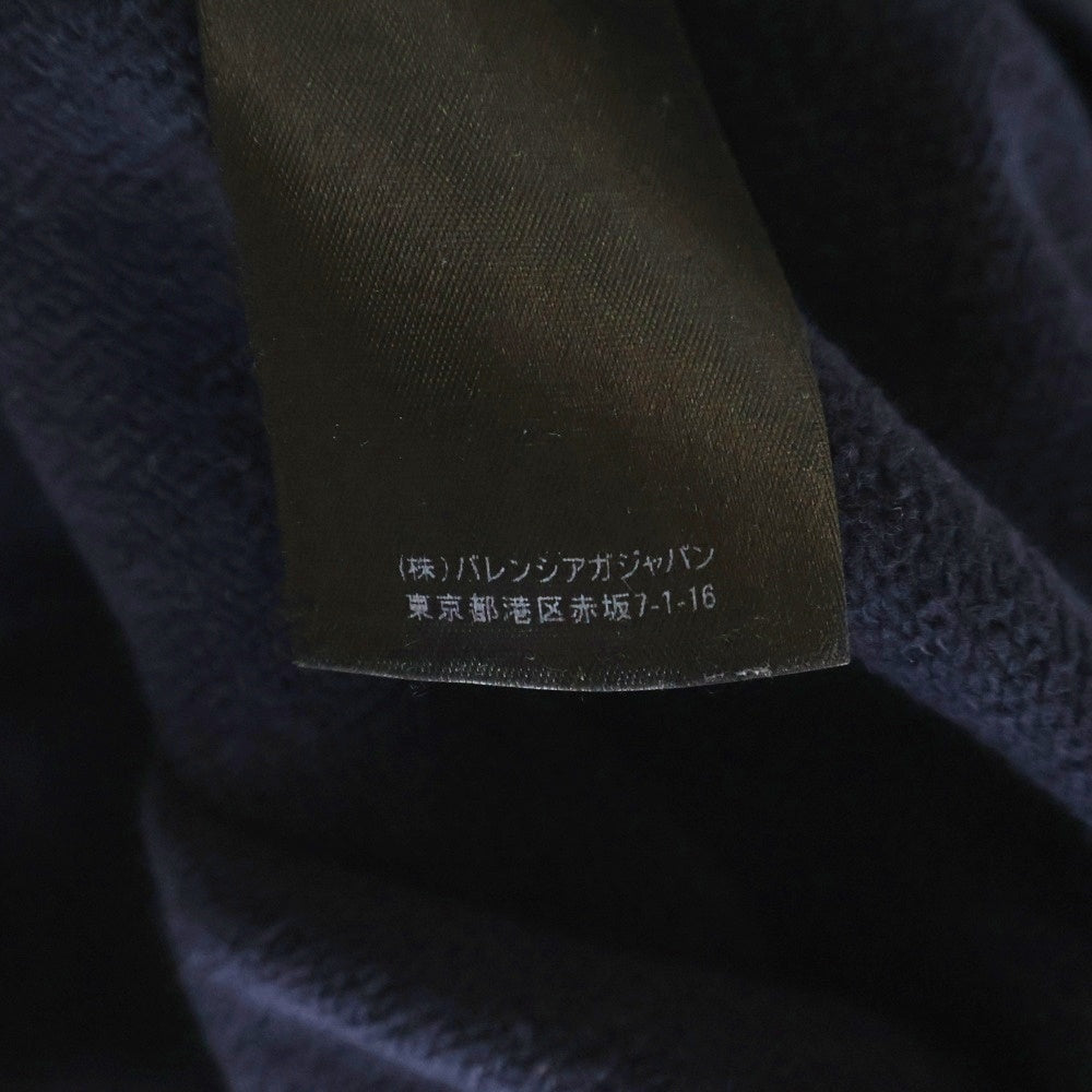 BALENCIAGA(バレンシアガ) 22SS College Wide Fit Hoodie フロントロゴスウェットフーディー ネイビー TLV90