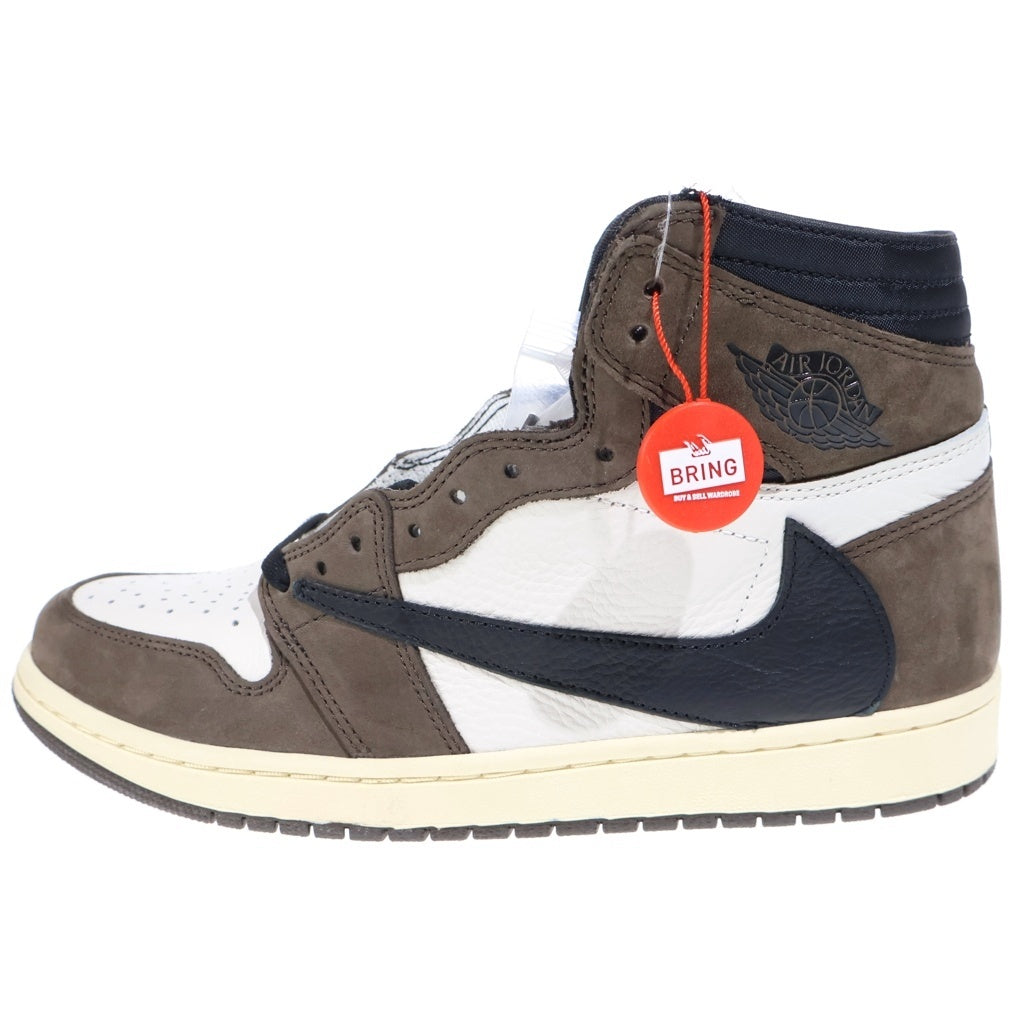 NIKE(ナイキ) ×TRAVIS SCOTT AIR JORDAN 1 RETRO HIGH OG TS SP CD4487-100 トラヴィススコット エアジョーダン1 レトロ ダークモカ ハイカットスニーカー US10/28cm