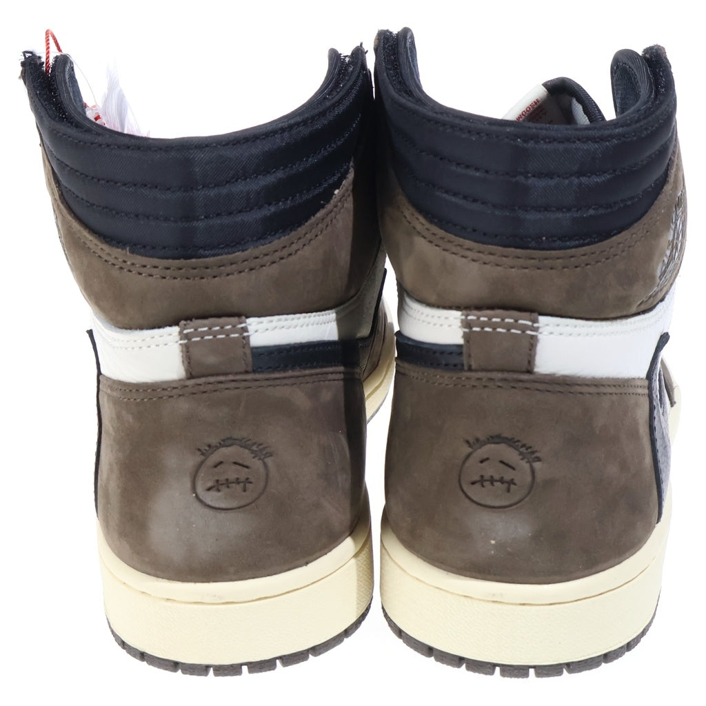 NIKE(ナイキ) ×TRAVIS SCOTT AIR JORDAN 1 RETRO HIGH OG TS SP CD4487-100 トラヴィススコット エアジョーダン1 レトロ ダークモカ ハイカットスニーカー US10/28cm