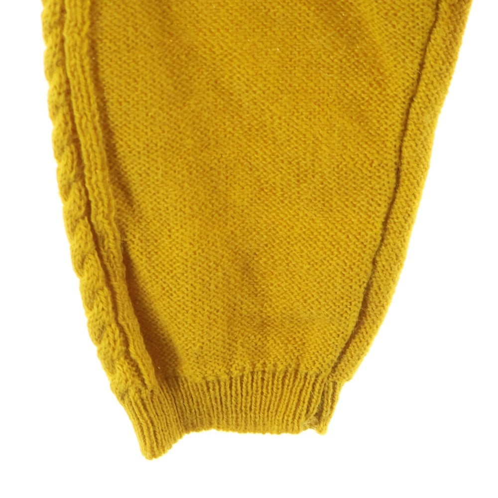 KIKO KOSTADINOV(キココスタディノフ) 22SS ITTEN CABLE KNIT SWEATER 0012022 長袖ケーブルニットセーター イエロー
