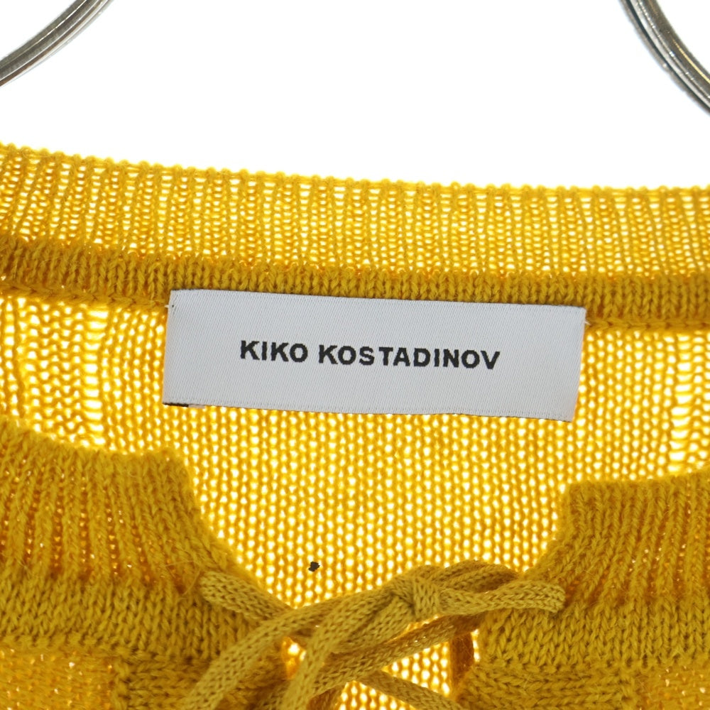 KIKO KOSTADINOV(キココスタディノフ) 22SS ITTEN CABLE KNIT SWEATER 0012022 長袖ケーブルニットセーター イエロー