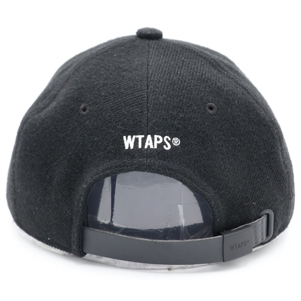 WTAPS(ダブルタップス) 24AW T-6H 03 CAP 242HCDT-HT12 刺繍ロゴ ポリツイルベースボールキャップ 帽子 ブラック