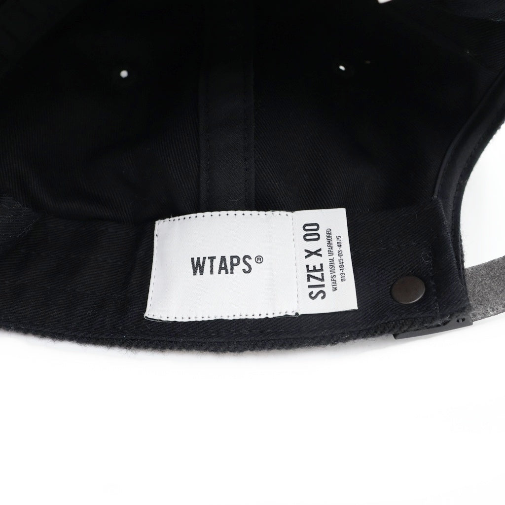 WTAPS(ダブルタップス) 24AW T-6H 03 CAP 242HCDT-HT12 刺繍ロゴ ポリツイルベースボールキャップ 帽子 ブラック