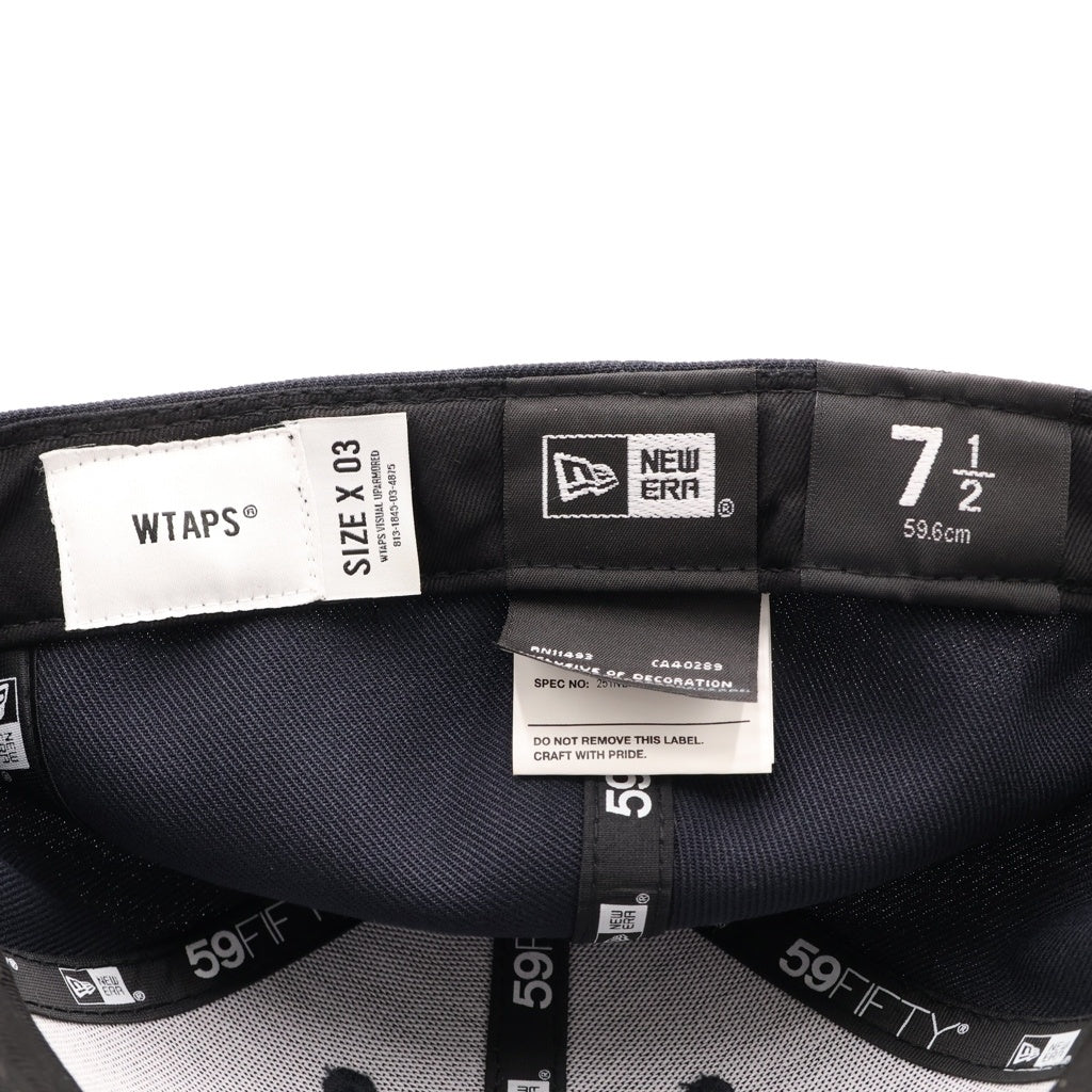 WTAPS(ダブルタップス) 25SS ×NEW ERA Low Profile Cap Poly Twill Newera League 251NENED-HT02 フロントロゴ ベースボールキャップ 帽子 ブラック