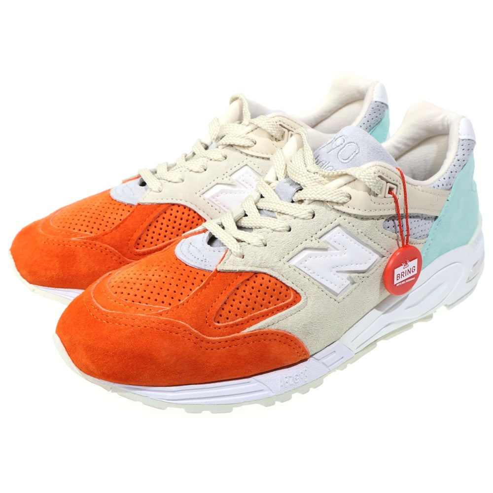 KITH(キス) × NEW BALANCE Cyclades M990KC2 ニューバランス キクラデス ローカットスニーカー オレンジ US8/26cm
