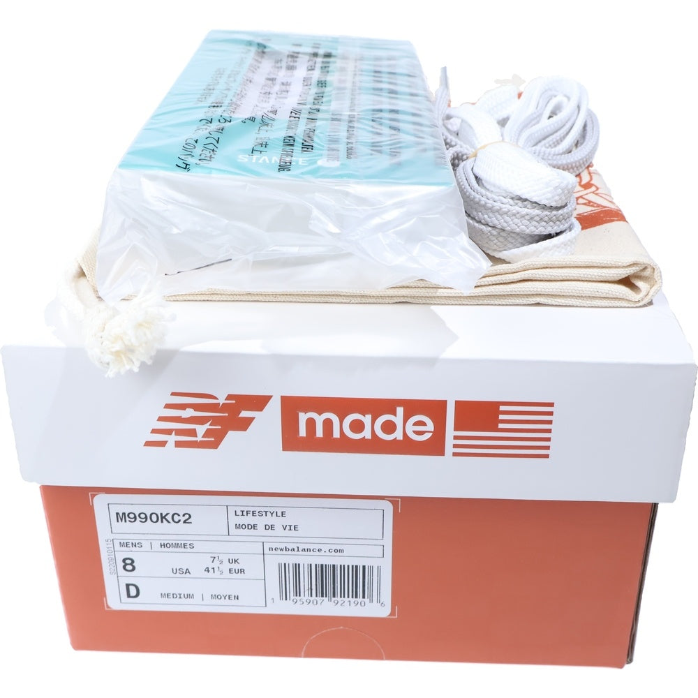 KITH(キス) × NEW BALANCE Cyclades M990KC2 ニューバランス キクラデス ローカットスニーカー オレンジ US8/26cm