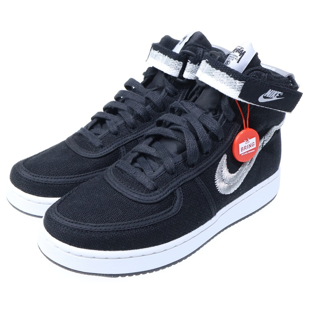 NIKE(ナイキ) ×STUSSY Vandal High Black バンダル ハイカットスニーカー US5/23.5cm ブラック DX5425 001 レディース