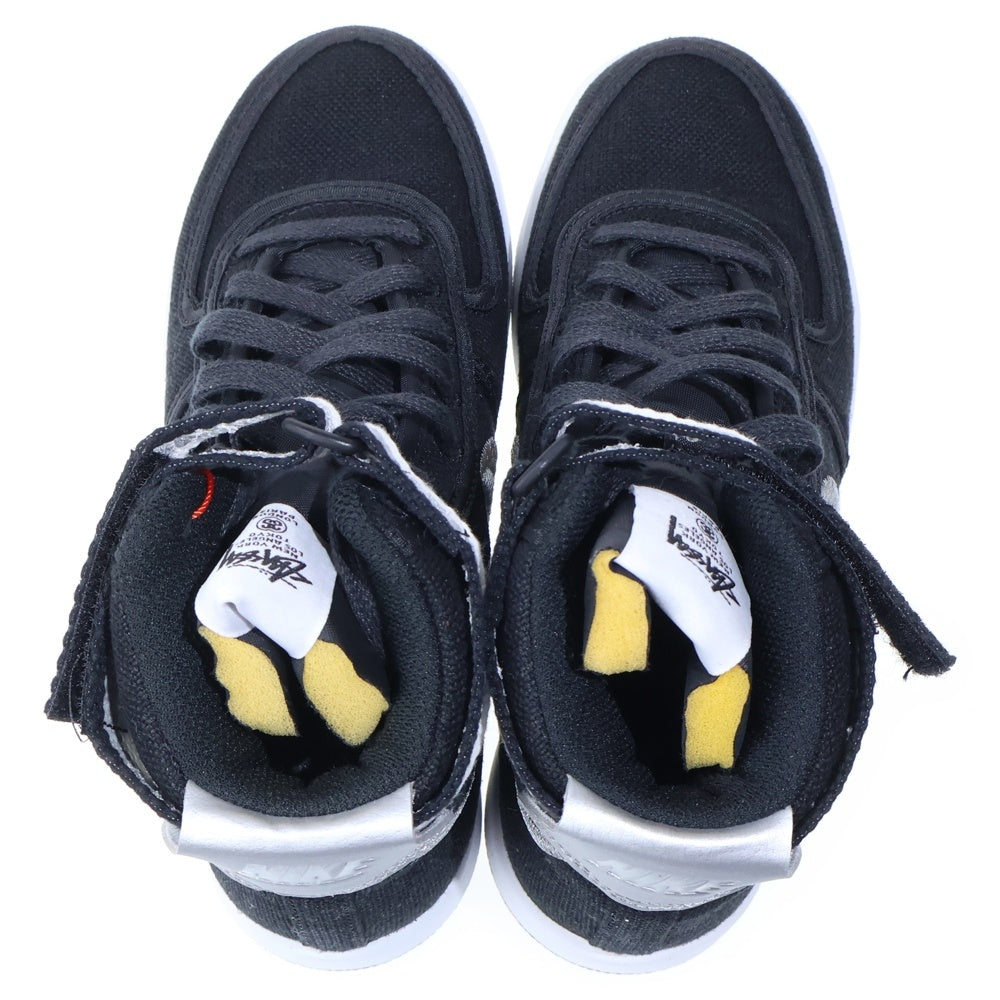 NIKE(ナイキ) ×STUSSY Vandal High Black バンダル ハイカットスニーカー US5/23.5cm ブラック DX5425 001 レディース