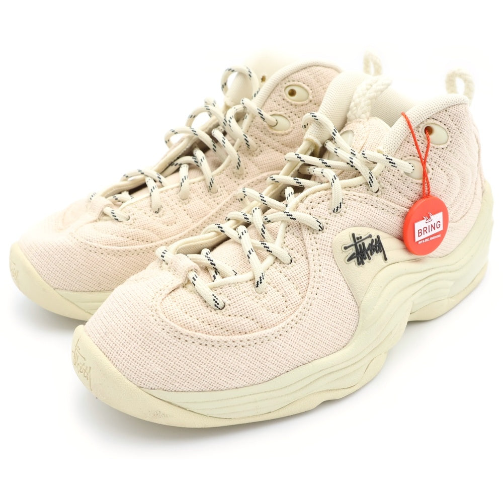 NIKE(ナイキ) ×STUSSY Air Penny 2 Fossil ステューシー エアペニー2 フォッシル ハイカットスニーカー US5.5/24cm アイボリー DQ5674 200 レディース