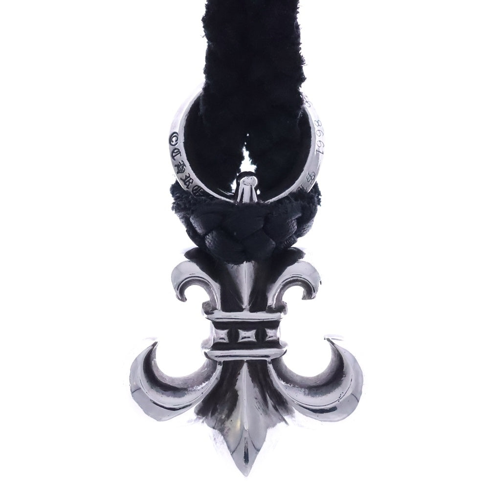 CHROME HEARTS(クロムハーツ) BS FLUER BSフレア ペンダントトップ レザーブレイド ネックレス シルバー/ブラック