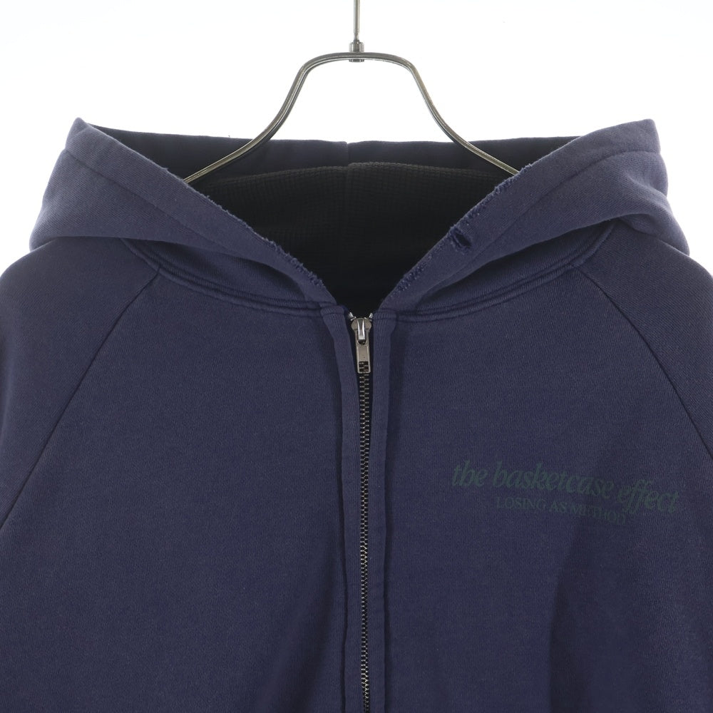 BASKETCASE GALLERY(バスケットケース ギャラリー) 26SS SIREN THERWNAL LINED ZIP UP ジップアップフーディー パープル