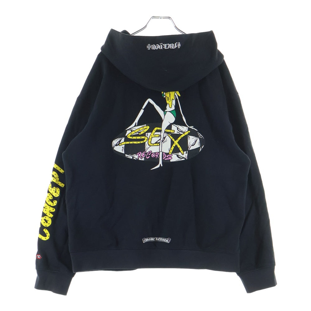 CHROME HEARTS(クロムハーツ) MATTY BOY SEX RECORDS SWTSHRT マッティボーイ セックスレコード プルオーバースウェットパーカー フーディー ブラック