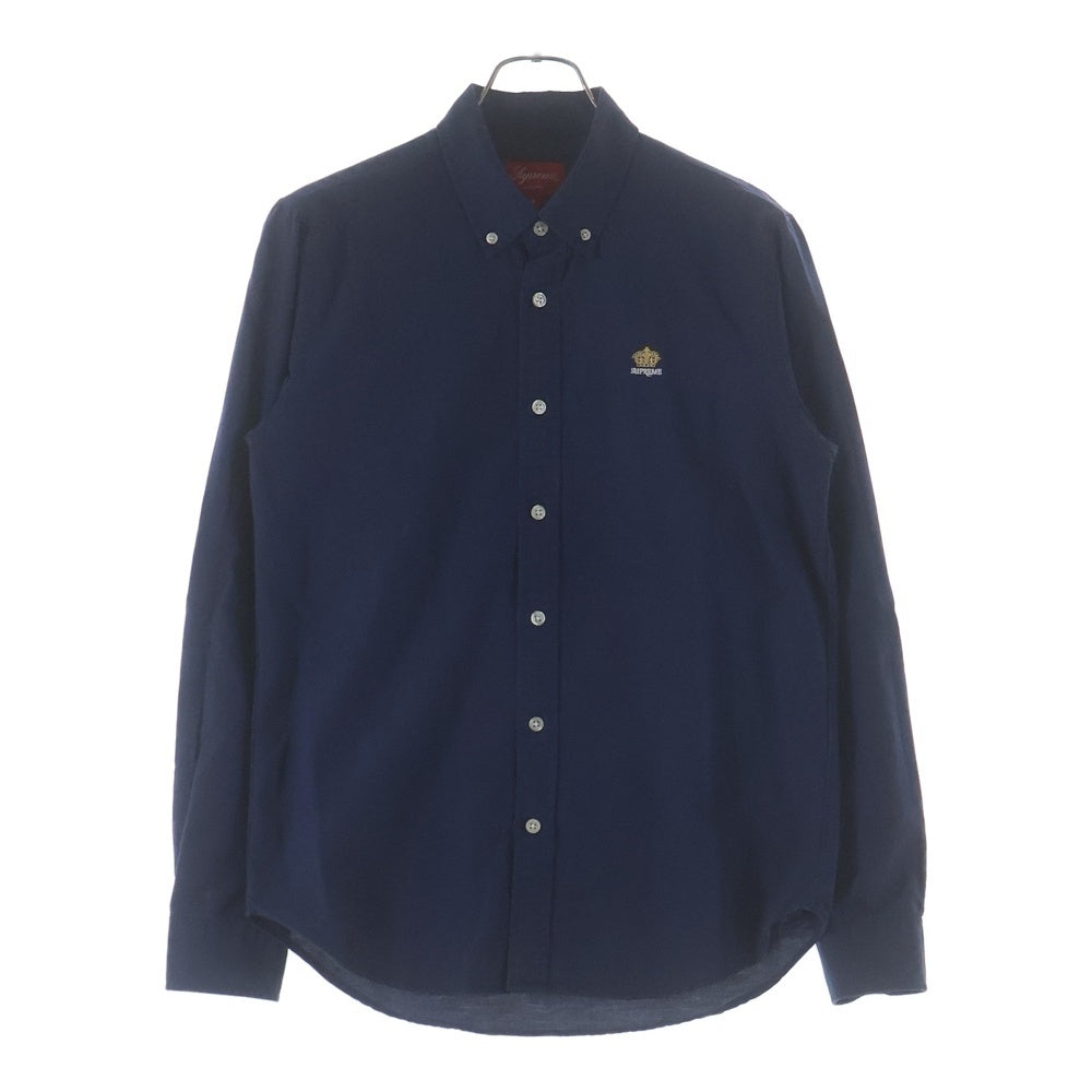SUPREME(シュプリーム) 24SS LOOSE FIT FLANNNEL OXFORD SHIRT ルーズフィットフランネル オックスフォード 長袖コットンシャツ ネイビー