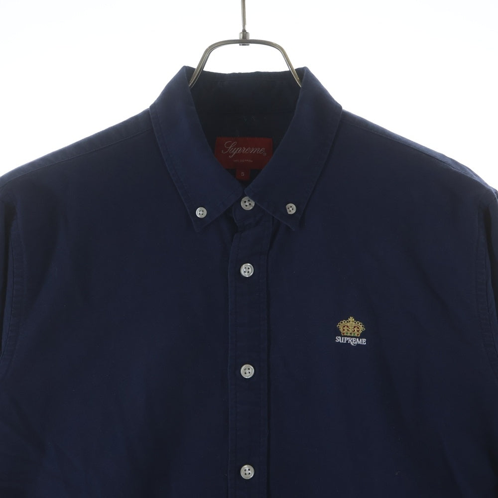 SUPREME(シュプリーム) 24SS LOOSE FIT FLANNNEL OXFORD SHIRT ルーズフィットフランネル オックスフォード 長袖コットンシャツ ネイビー