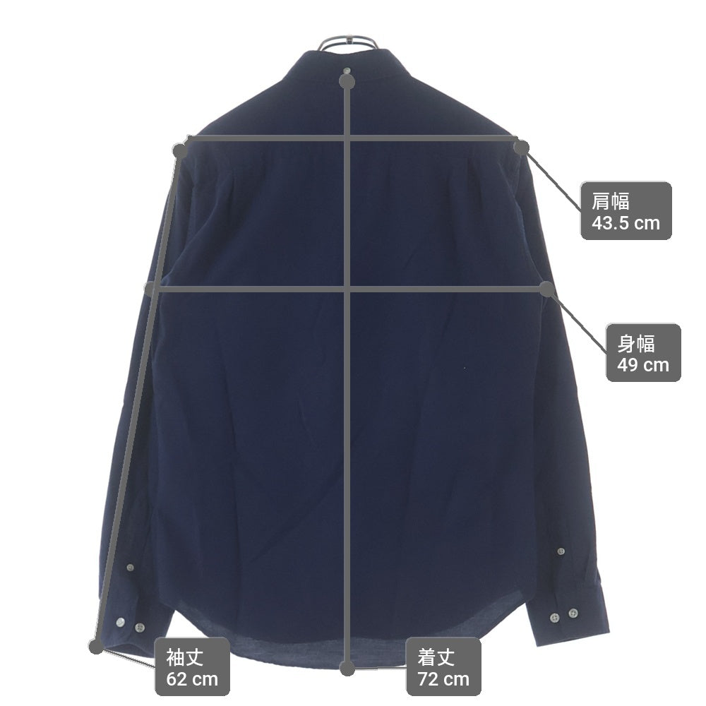 SUPREME(シュプリーム) 24SS LOOSE FIT FLANNNEL OXFORD SHIRT ルーズフィットフランネル オックスフォード 長袖コットンシャツ ネイビー