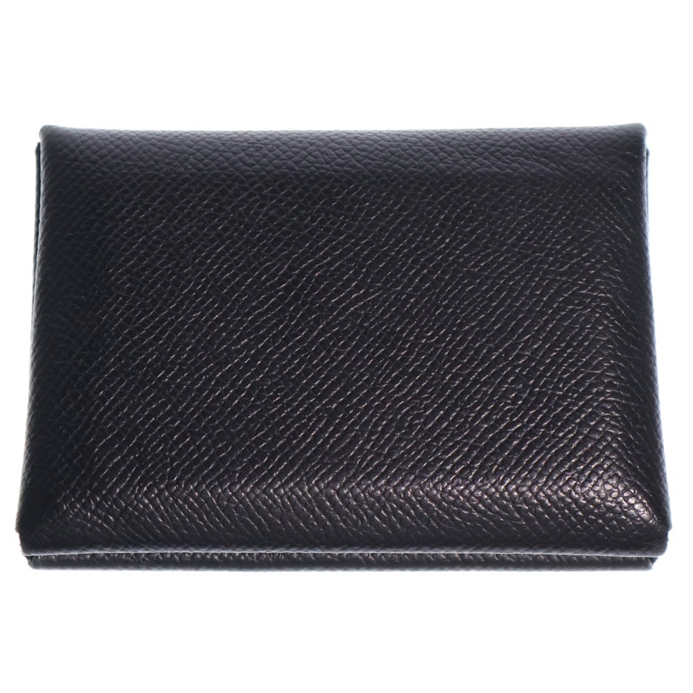 HERMES(エルメス) カルヴィ エプソン レザーカードケース ブラック WMZ011MM