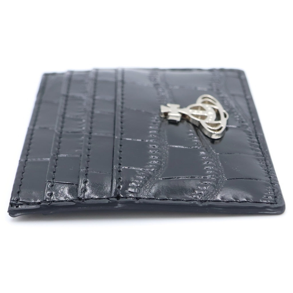 Vivienne Westwood(ヴィヴィアンウエストウッド) VW FLAT CARD HOLDER ロゴプレート カードケース ブラック 053195383818