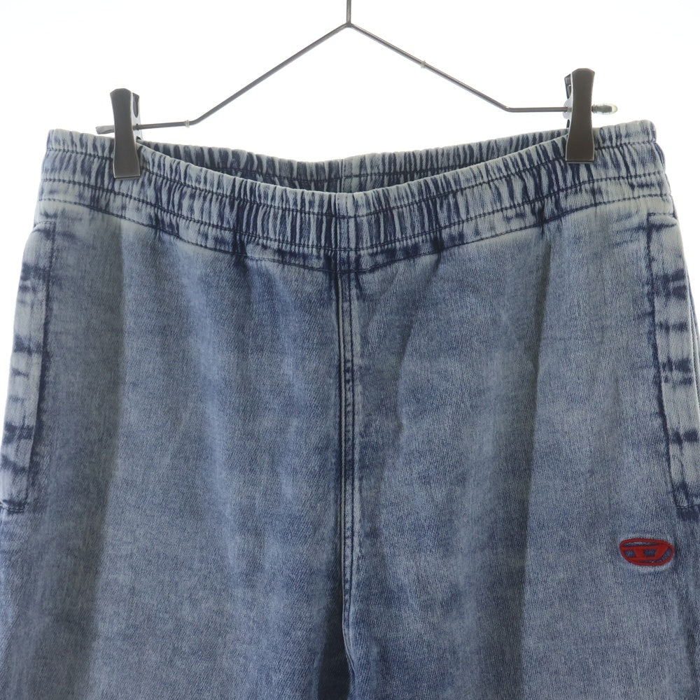 DIESEL(ディーゼル) 24AW Tapered D-Lab Track Denim ウォッシュ加工 ジョグデニムパンツ トラックパンツ インディゴ 068LU