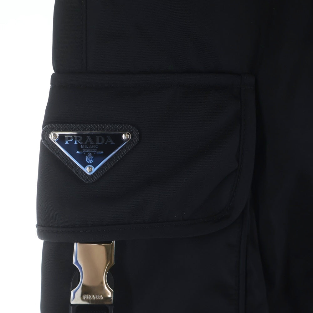 PRADA(プラダ) Re-Nylon Cargo Pants リナイロン トライアングルロゴ カーゴパンツ ブラック SPH130 S211 1WQ8