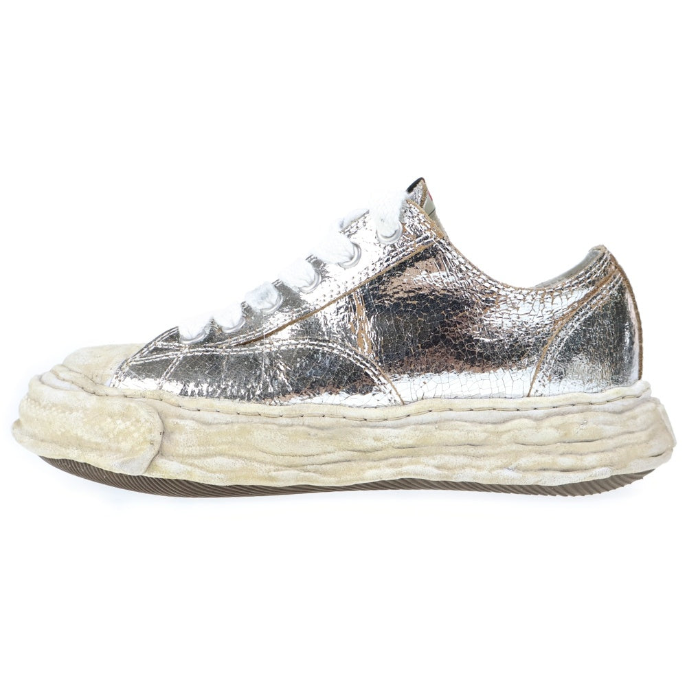MIHARA YASUHIRO(ミハラヤスヒロ) PETERSON 23 OG Sole Cracking LT Low-top Sneaker ピーターソン23 クラックレザー ローカット シルバー/ホワイト A12FW708