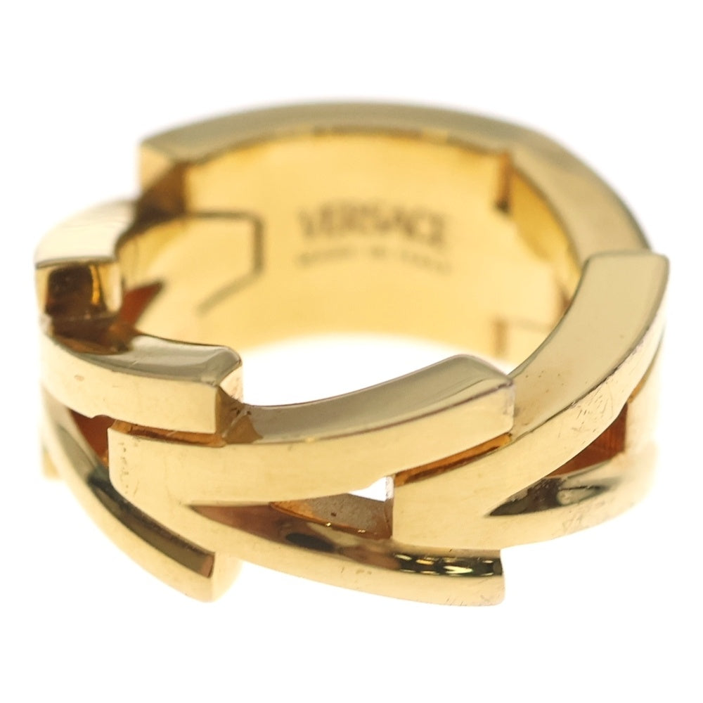 VERSACE(ヴェルサーチ) V2025 Chain Ring 1018977 Vロゴ チェーンリング ゴールド レディース