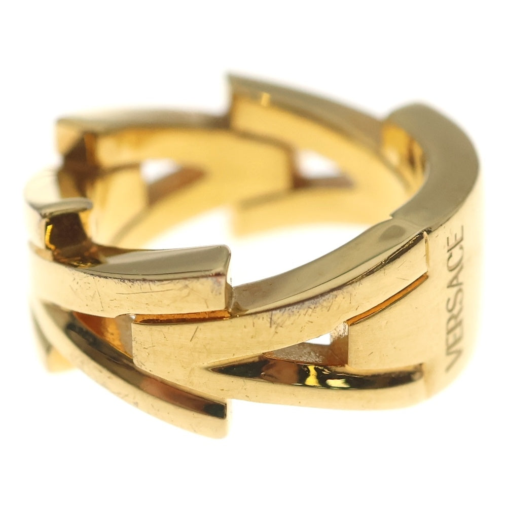 VERSACE(ヴェルサーチ) V2025 Chain Ring 1018977 Vロゴ チェーンリング ゴールド レディース