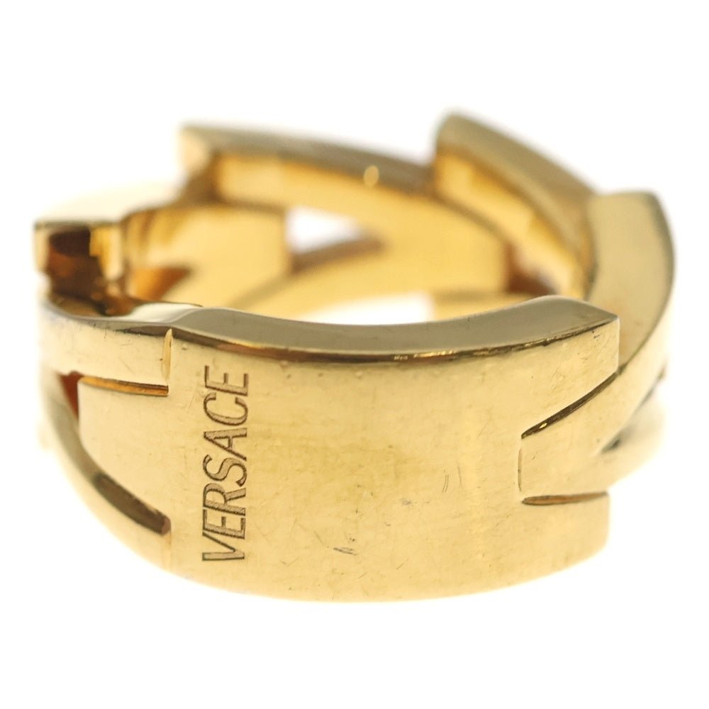 VERSACE(ヴェルサーチ) V2025 Chain Ring 1018977 Vロゴ チェーンリング ゴールド レディース