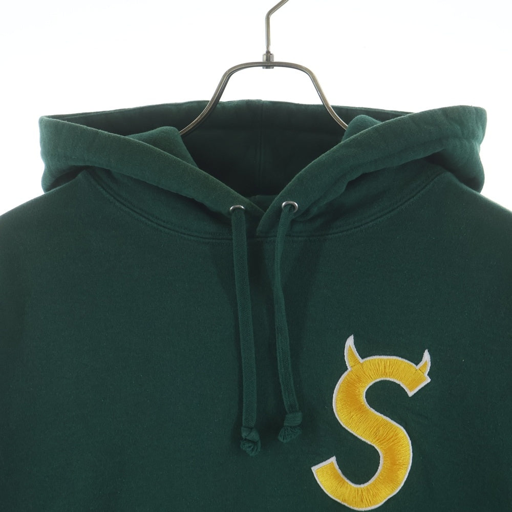 SUPREME(シュプリーム) 22AW S Logo Hooded Sweatshirt エンブロイダリーロゴ プルオーバーパーカー フーディ トレーナー グリーン