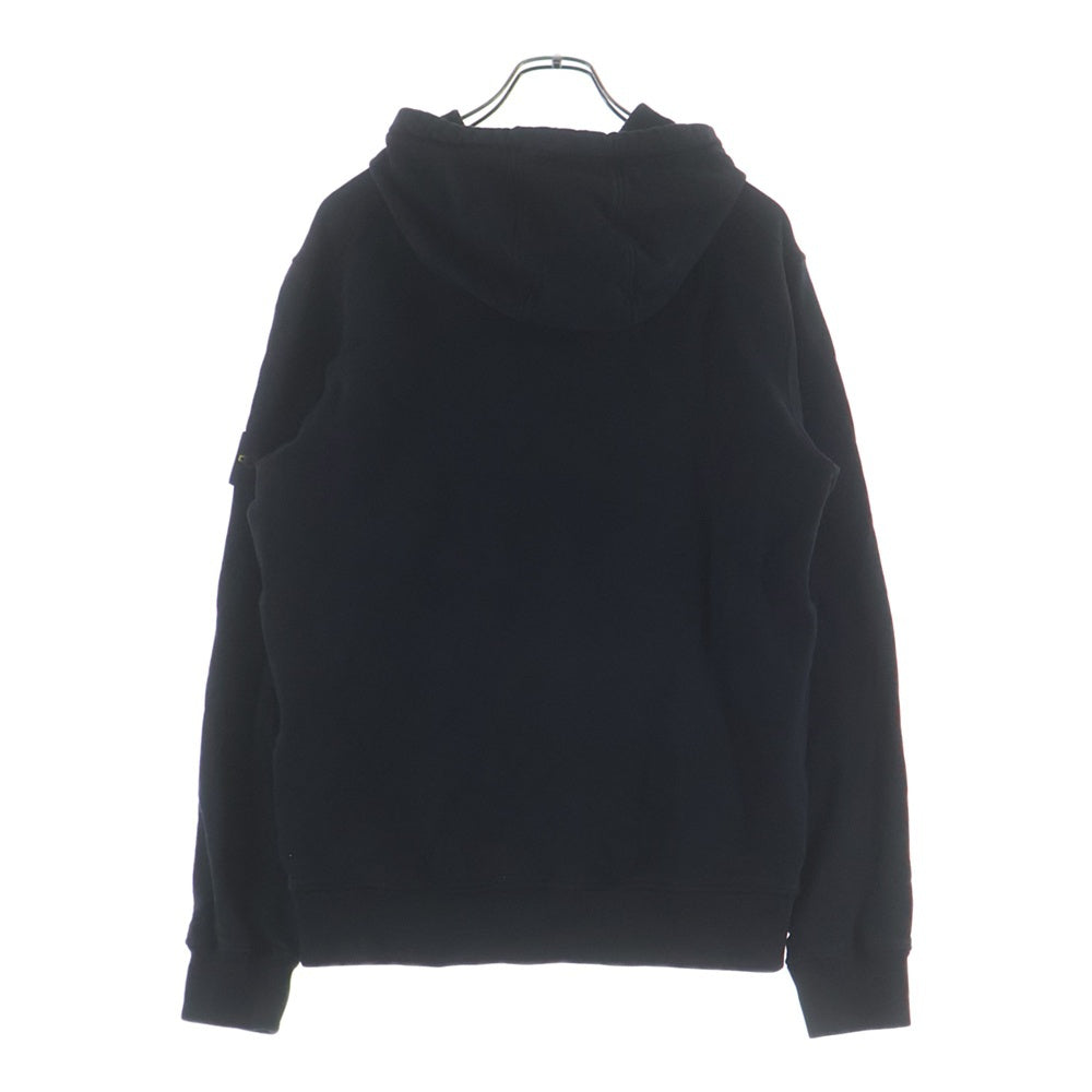 STONE ISLAND(ストーンアイランド) 21AW BRUSHED COTTON FLEECE HOODIE 751564120 ブラッシュド コットンフリース プルオーバーパーカー フーディ ブラック