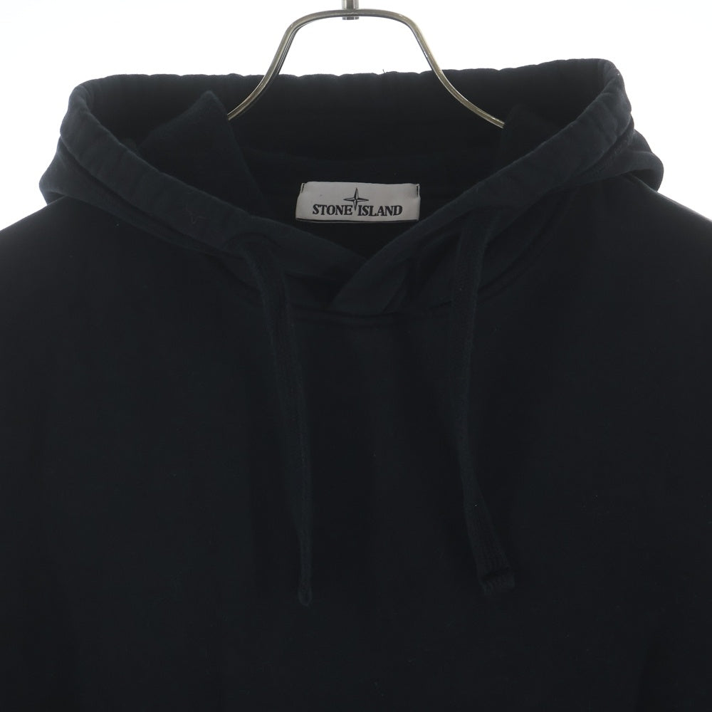 STONE ISLAND(ストーンアイランド) 21AW BRUSHED COTTON FLEECE HOODIE 751564120 ブラッシュド コットンフリース プルオーバーパーカー フーディ ブラック