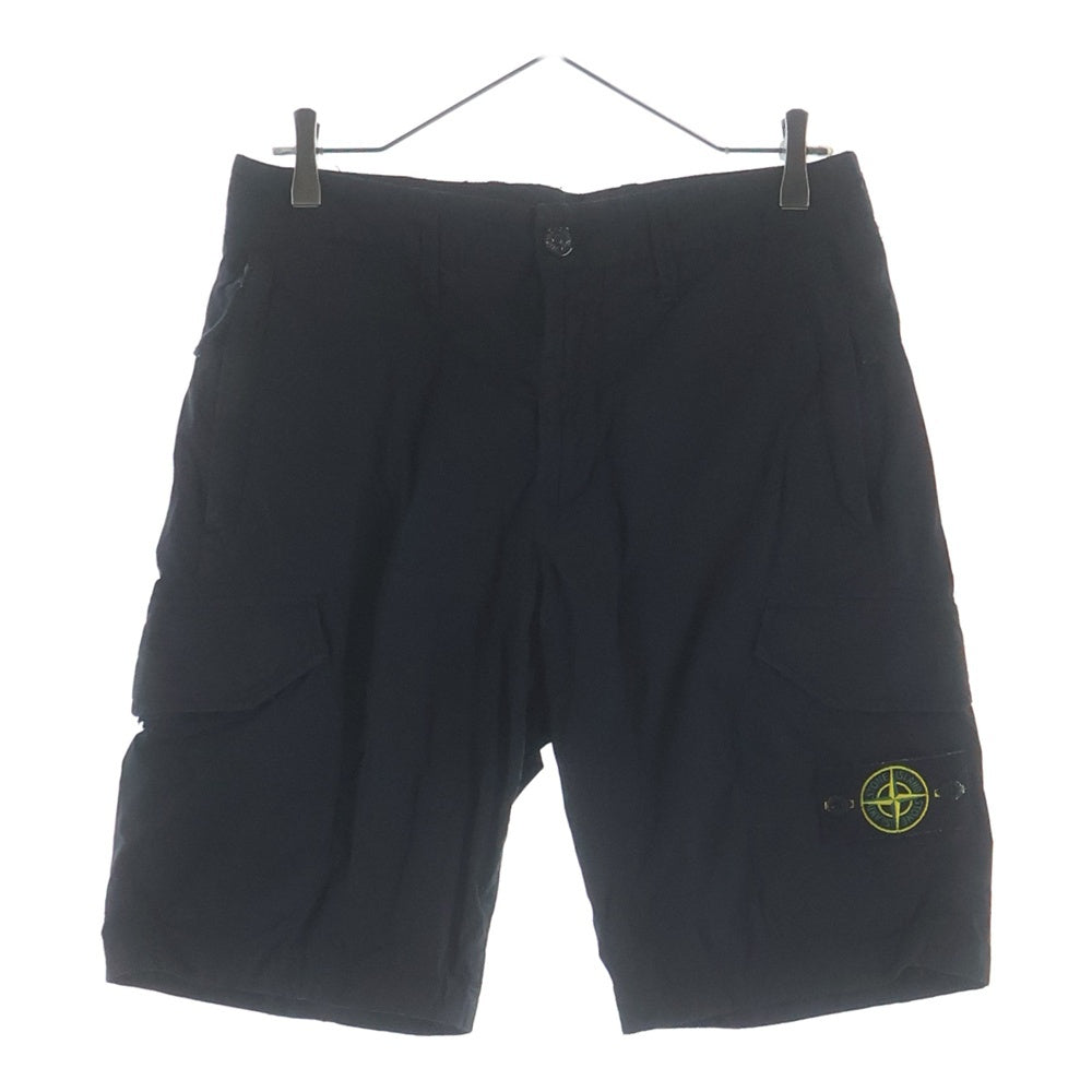 STONE ISLAND(ストーンアイランド) 20SS Garment Dyed Paracadute Cargo Short 7215L0403 ガーメント ダイ パラカデューテ カーゴハーフパンツ ショーツ ブラック