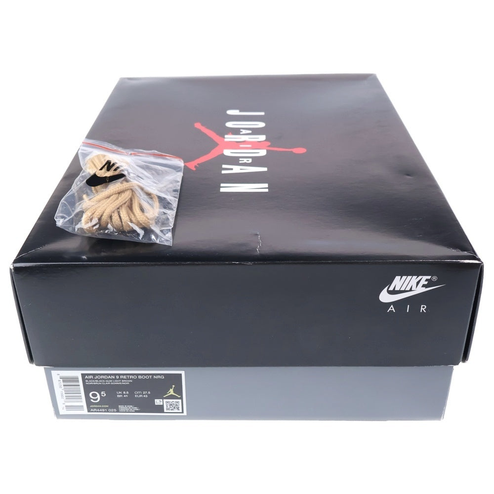 NIKE(ナイキ) AIR JORDAN 9 RETRO BOOT NRG AR4491-025 エアジョーダン9 レトロ ブーツ ハイカットスニーカー ブラック US9.5/27.5cm
